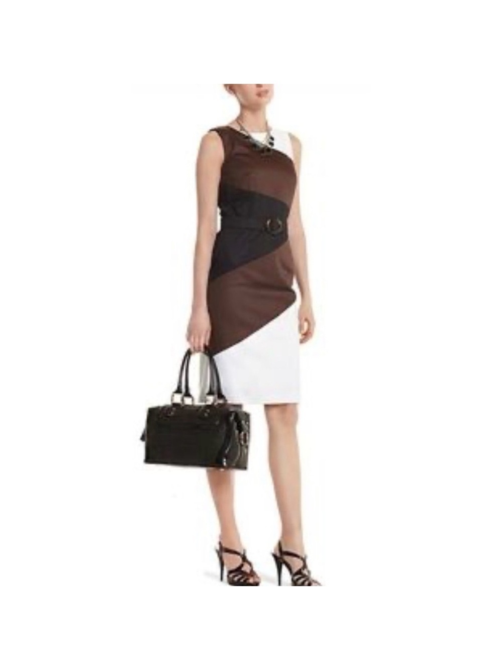 WHBM White House Black Market Colourblock Sheath Dress